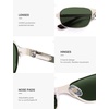 image:imageSOJOS Retro Rectangle Polarized Sunglasses for Men Women 70s 80s Vintage Small Square Sunnies SJ1267Brushed ChampagneGreen