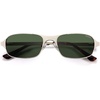image:imageSOJOS Retro Rectangle Polarized Sunglasses for Men Women 70s 80s Vintage Small Square Sunnies SJ1267Brushed ChampagneGreen