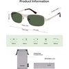 image:imageSOJOS Retro Rectangle Polarized Sunglasses for Men Women 70s 80s Vintage Small Square Sunnies SJ1267Brushed ChampagneGreen