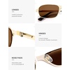 image:imageSOJOS Retro Rectangle Polarized Sunglasses for Men Women 70s 80s Vintage Small Square Sunnies SJ1267Brushed GoldBrown