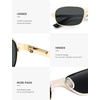 image:imageSOJOS Retro Rectangle Polarized Sunglasses for Men Women 70s 80s Vintage Small Square Sunnies SJ1267Brushed GoldGrey