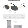 image:imageSOJOS Retro Rectangle Polarized Sunglasses for Men Women 70s 80s Vintage Small Square Sunnies SJ1267Brushed GoldGrey