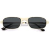 image:imageSOJOS Retro Rectangle Polarized Sunglasses for Men Women 70s 80s Vintage Small Square Sunnies SJ1267Brushed GoldGrey