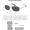 image:imageSOJOS Retro Rectangle Polarized Sunglasses for Men Women 70s 80s Vintage Small Square Sunnies SJ1267Brushed SilverGrey