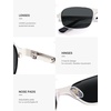 image:imageSOJOS Retro Rectangle Polarized Sunglasses for Men Women 70s 80s Vintage Small Square Sunnies SJ1267Brushed SilverGrey