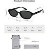 image:imageSOJOS Retro Rectangle Polarized Sunglasses for Women Men Trendy Hexagon Narrow Chic Y2K Sunnies SJ2629BlackGrey