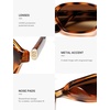 image:imageSOJOS Retro Rectangle Polarized Sunglasses for Women Men Trendy Hexagon Narrow Chic Y2K Sunnies SJ2629Brown TortoiseGradient Brown