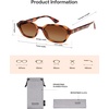 image:imageSOJOS Retro Rectangle Polarized Sunglasses for Women Men Trendy Hexagon Narrow Chic Y2K Sunnies SJ2629Brown TortoiseGradient Brown