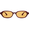 image:imageSOJOS Retro Rectangle Polarized Sunglasses for Women Men Trendy Hexagon Narrow Chic Y2K Sunnies SJ2629BurgundyYellow