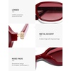 image:imageSOJOS Retro Rectangle Polarized Sunglasses for Women Men Trendy Hexagon Narrow Chic Y2K Sunnies SJ2629Coral RedGradient Red