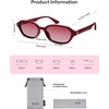 image:imageSOJOS Retro Rectangle Polarized Sunglasses for Women Men Trendy Hexagon Narrow Chic Y2K Sunnies SJ2629Coral RedGradient Red