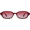 image:imageSOJOS Retro Rectangle Polarized Sunglasses for Women Men Trendy Hexagon Narrow Chic Y2K Sunnies SJ2629Coral RedGradient Red