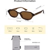image:imageSOJOS Retro Rectangle Polarized Sunglasses for Women Men Trendy Hexagon Narrow Chic Y2K Sunnies SJ2629Dark BrownBrown
