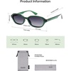 image:imageSOJOS Retro Rectangle Polarized Sunglasses for Women Men Trendy Hexagon Narrow Chic Y2K Sunnies SJ2629Dark GreenGradient Grey