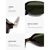 image:imageSOJOS Retro Rectangle Polarized Sunglasses for Women Men Trendy Hexagon Narrow Chic Y2K Sunnies SJ2629Dark TortoiseDark Green