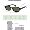 image:imageSOJOS Retro Rectangle Polarized Sunglasses for Women Men Trendy Hexagon Narrow Chic Y2K Sunnies SJ2629Dark TortoiseDark Green