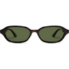 image:imageSOJOS Retro Rectangle Polarized Sunglasses for Women Men Trendy Hexagon Narrow Chic Y2K Sunnies SJ2629Dark TortoiseDark Green