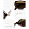 image:imageSOJOS Retro Rectangle Polarized Sunglasses for Women Men Trendy Hexagon Narrow Chic Y2K Sunnies SJ2629TortoiseBrown