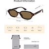 image:imageSOJOS Retro Rectangle Polarized Sunglasses for Women Men Trendy Hexagon Narrow Chic Y2K Sunnies SJ2629TortoiseBrown
