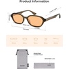 image:imageSOJOS Retro Rectangle Polarized Sunglasses for Women Men Trendy Hexagon Narrow Chic Y2K Sunnies SJ2629Translucent Dark BrownLight Orange