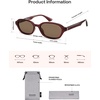 image:imageSOJOS Retro Rectangle Polarized Sunglasses for Women Men Trendy Hexagon Narrow Chic Y2K Sunnies SJ2629Translucent Dark PlumDark Brown
