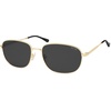 image:imageSOJOS Retro Rectangle Polarized Sunglasses for Women Men Vintage Shades Classic Metal Sun Glasses SJ1276GoldGrey