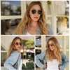 image:imageSOJOS Retro Rectangle Polarized Sunglasses for Women Men Vintage Shades Classic Metal Sun Glasses SJ1276GoldGrey