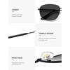 image:imageSOJOS Retro Rectangle Polarized Sunglasses for Women Men Vintage Shades Classic Metal Sun Glasses SJ1276Shiny BlackGrey