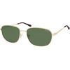 image:imageSOJOS Retro Rectangle Polarized Sunglasses for Women Men Vintage Shades Classic Metal Sun Glasses SJ1276Shiny GoldGreen