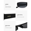 image:imageSOJOS Retro Rectangle Sunglasses for Women Trendy Y2K Chic 90s Shades Lightweight Sunnies SJ2671Black Frame Grey Lens