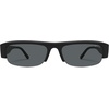 image:imageSOJOS Retro Rectangle Sunglasses for Women Trendy Y2K Chic 90s Shades Lightweight Sunnies SJ2671Black Frame Grey Lens