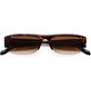 image:imageSOJOS Retro Rectangle Sunglasses for Women Trendy Y2K Chic 90s Shades Lightweight Sunnies SJ2671Brown Frame Brown Lens