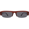 image:imageSOJOS Retro Rectangle Sunglasses for Women Trendy Y2K Chic 90s Shades Lightweight Sunnies SJ2671Brown Tortoise Frame Brown Grading Lens