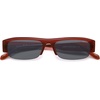 image:imageSOJOS Retro Rectangle Sunglasses for Women Trendy Y2K Chic 90s Shades Lightweight Sunnies SJ2671Brown Tortoise Frame Brown Grading Lens
