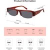 image:imageSOJOS Retro Rectangle Sunglasses for Women Trendy Y2K Chic 90s Shades Lightweight Sunnies SJ2671Brown Tortoise Frame Brown Grading Lens