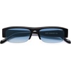 image:imageSOJOS Retro Rectangle Sunglasses for Women Trendy Y2K Chic 90s Shades Lightweight Sunnies SJ2671Tortoise Frame Grey Lens