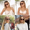 image:imageSOJOS Retro Rectangular Polarized Sunglasses for Women MenVintage Light Weight Square Frame Skinny Rim UV Protection SJ2663Demi