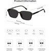 image:imageSOJOS Retro Rectangular Polarized Sunglasses for Women MenVintage Light Weight Square Frame Skinny Rim UV Protection SJ2663Demi