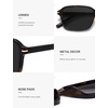 image:imageSOJOS Retro Rectangular Polarized Sunglasses for Women MenVintage Light Weight Square Frame Skinny Rim UV Protection SJ2663Demi