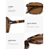 image:imageSOJOS Retro Rectangular Polarized Sunglasses for Women MenVintage Light Weight Square Frame Skinny Rim UV Protection SJ2663Tortoise