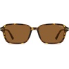image:imageSOJOS Retro Rectangular Polarized Sunglasses for Women MenVintage Light Weight Square Frame Skinny Rim UV Protection SJ2663Tortoise