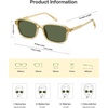 image:imageSOJOS Retro Rectangular Polarized Sunglasses for Women MenVintage Light Weight Square Frame Skinny Rim UV Protection SJ2663Yellow