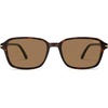 image:imageSOJOS Retro Rectangular Polarized Sunglasses for Women MenVintage Light Weight Square Frame Skinny Rim UV Protection SJ2663Yellow Demi