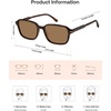 image:imageSOJOS Retro Rectangular Polarized Sunglasses for Women MenVintage Light Weight Square Frame Skinny Rim UV Protection SJ2663Yellow Demi