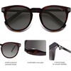 image:imageSOJOS Retro Round Polarized Sunglasses Womens Mens Classic Vintage Trendy Sunnies SJ2368Dark Brown PatternGradient Grey