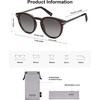 image:imageSOJOS Retro Round Polarized Sunglasses Womens Mens Classic Vintage Trendy Sunnies SJ2368Dark Brown PatternGradient Grey