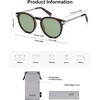image:imageSOJOS Retro Round Polarized Sunglasses Womens Mens Classic Vintage Trendy Sunnies SJ2368Dark TortoiseGreen
