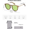 image:imageSOJOS Retro Round Polarized Sunglasses Womens Mens Classic Vintage Trendy Sunnies SJ2368Green PatternLight Green Tinted