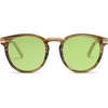 image:imageSOJOS Retro Round Polarized Sunglasses Womens Mens Classic Vintage Trendy Sunnies SJ2368Green PatternLight Green Tinted