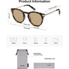 image:imageSOJOS Retro Round Polarized Sunglasses Womens Mens Classic Vintage Trendy Sunnies SJ2368Grey TortoiseLight Brown Tinted